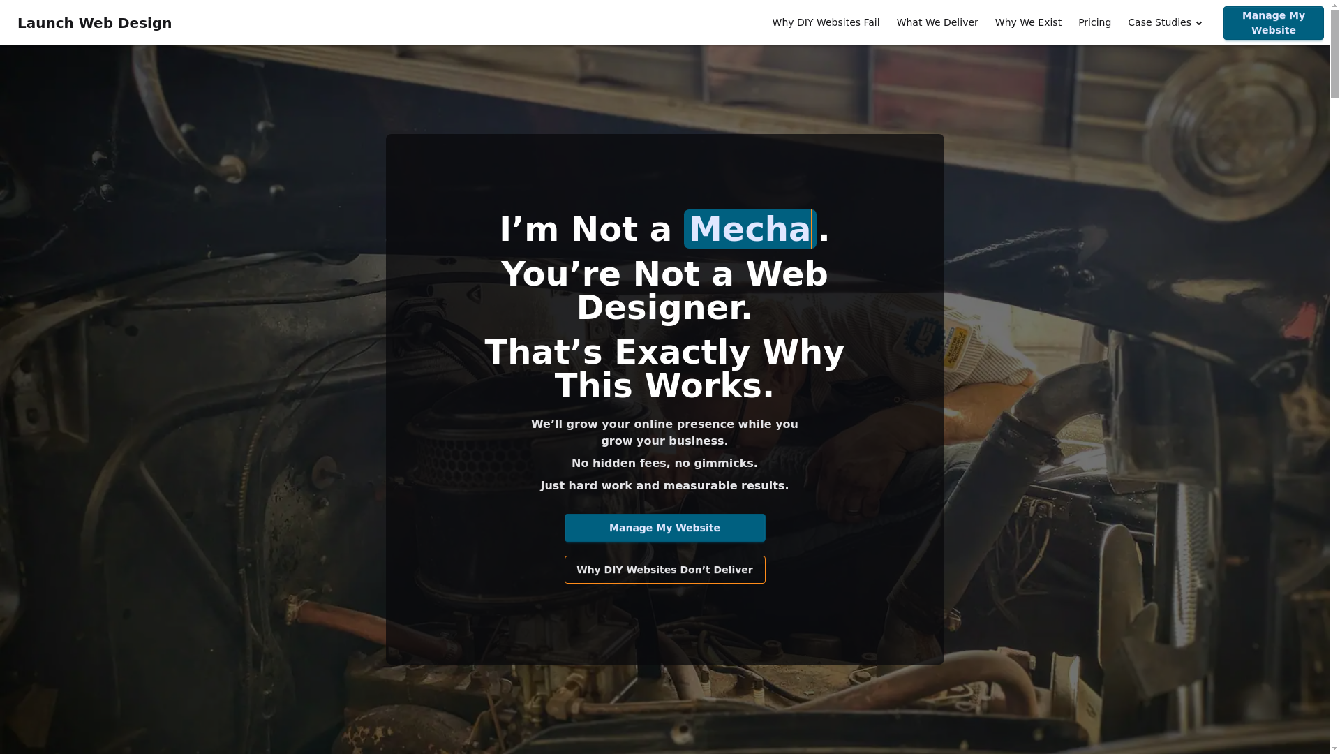 website screenshot of https://launch-web-design.pages.dev/