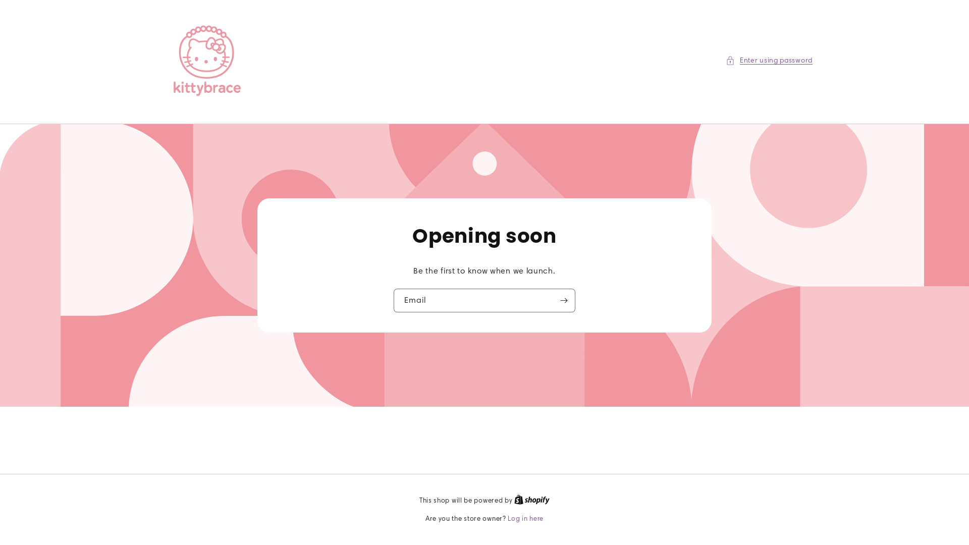 website screenshot of https://kittybrace.com/