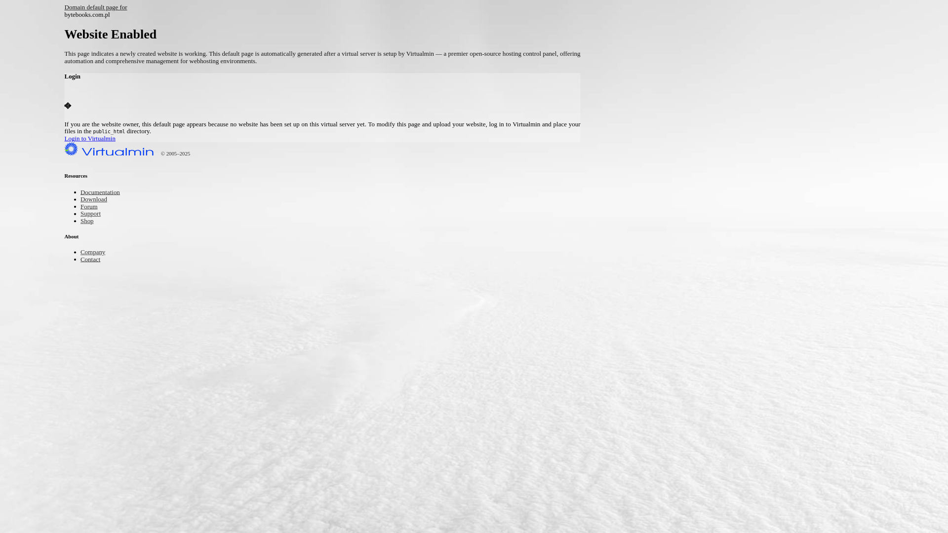 website screenshot of https://bytebooks.com.pl/