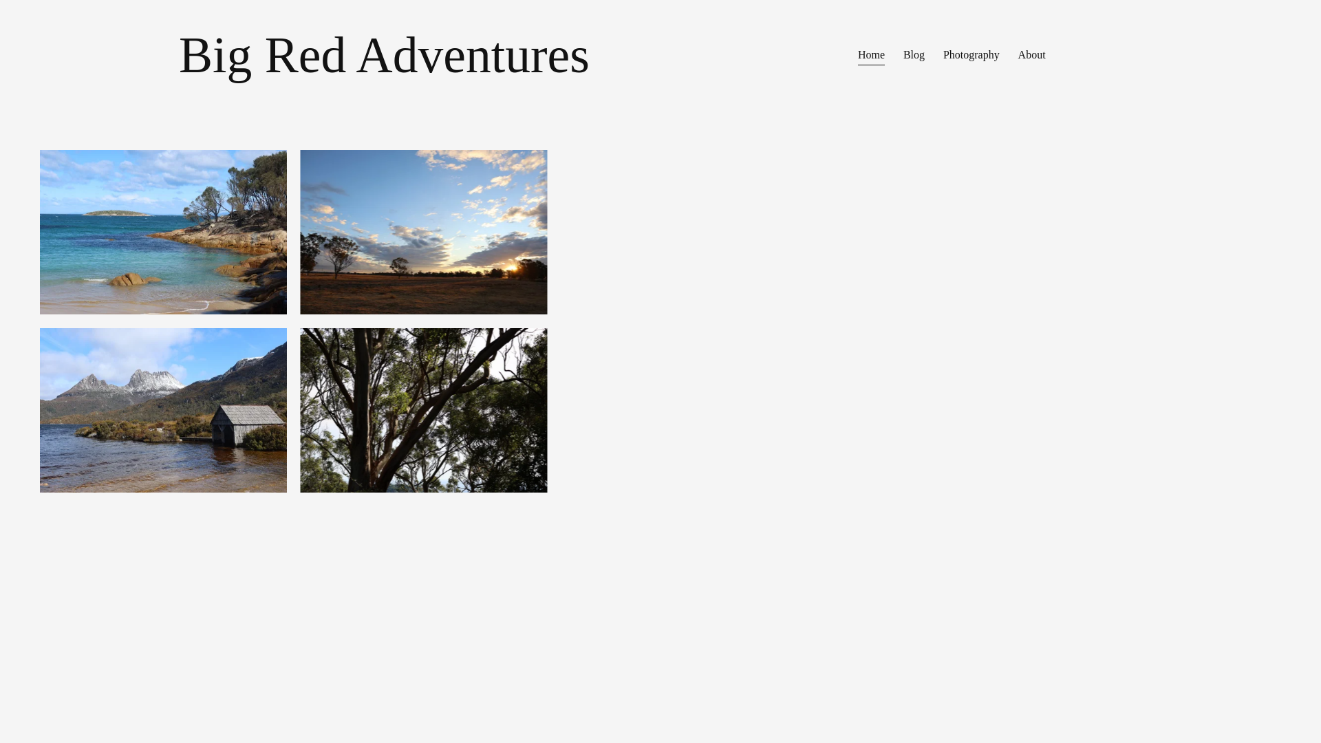 website screenshot of https://bigredadventures.au/