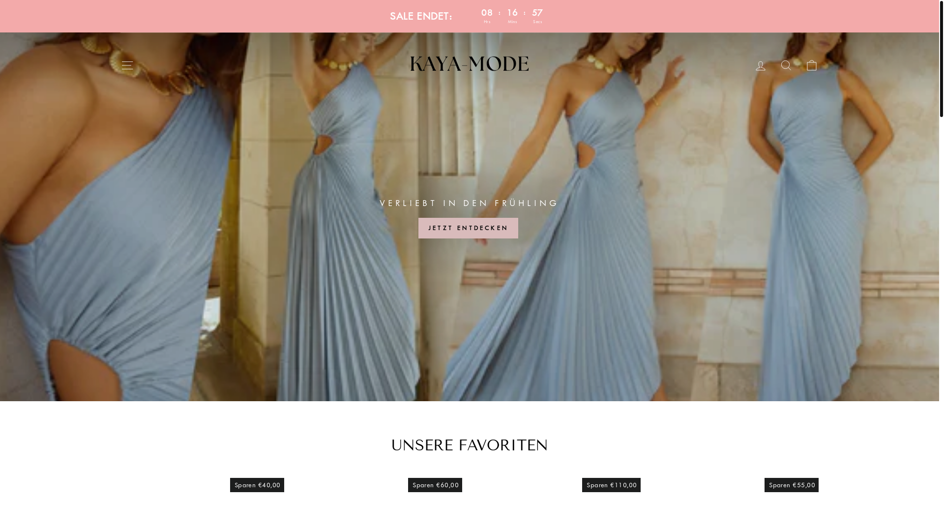 website screenshot of https://kaya-mode.de/