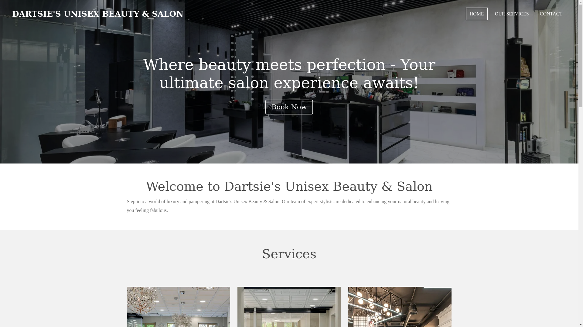 website screenshot of https://dartsies-unisex-beauty-salon.com/