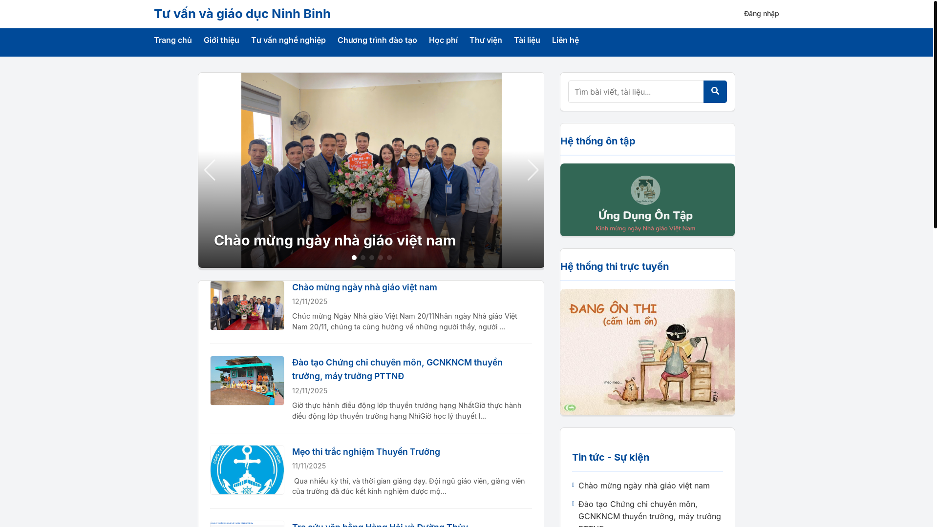 website screenshot of https://daotaothuyenvien.cloud/