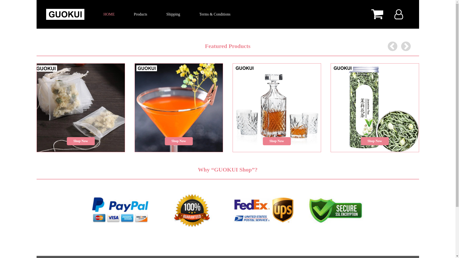 website screenshot of https://guokui-product.xyz/