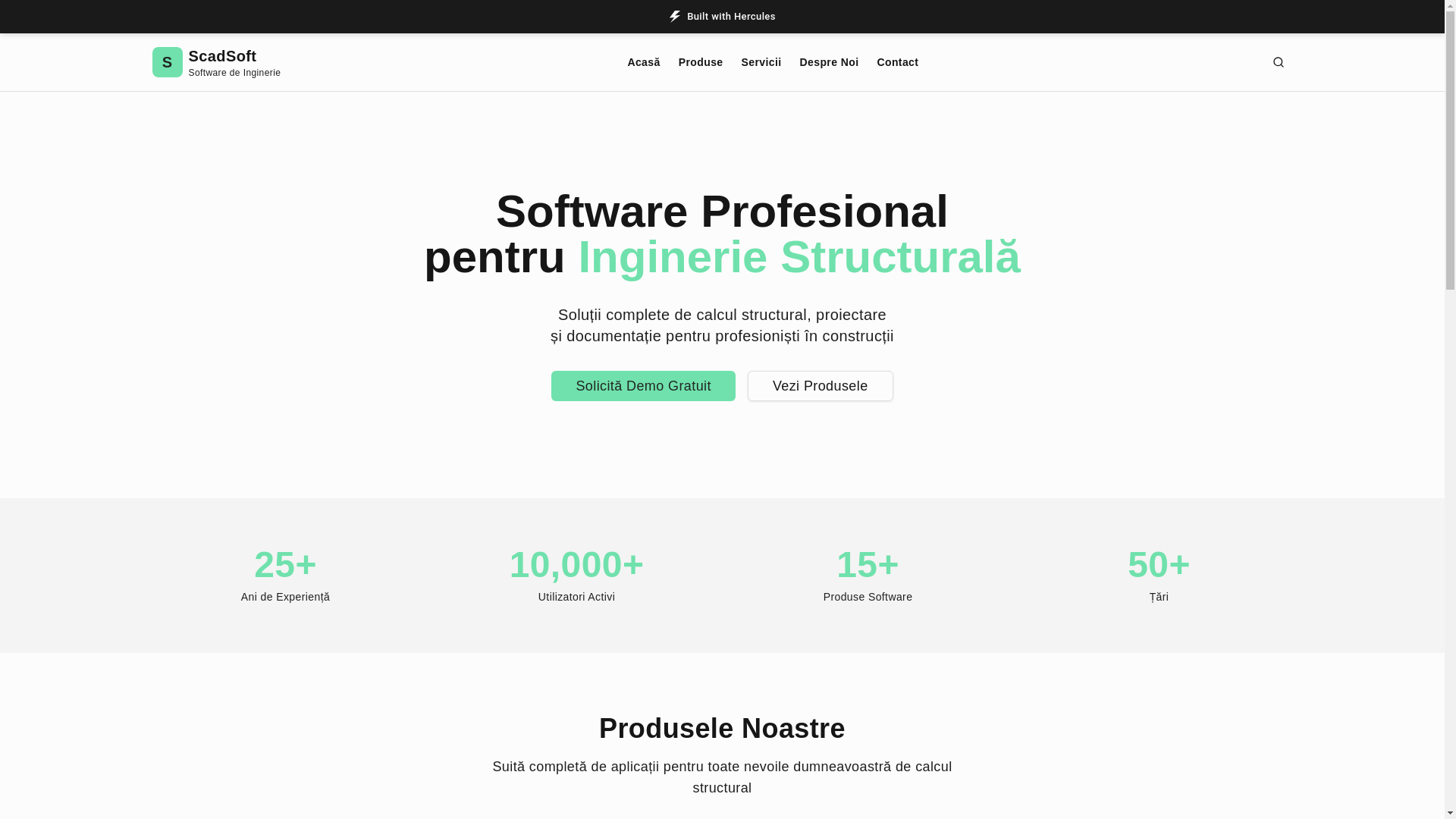 website screenshot of https://scadsoft.ro/
