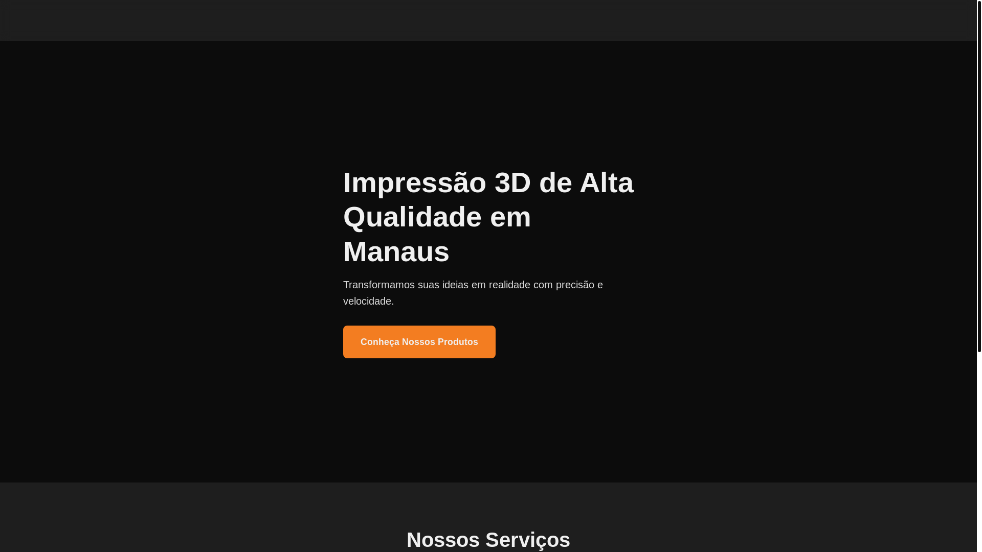 website screenshot of https://3dmanaus.com.br/
