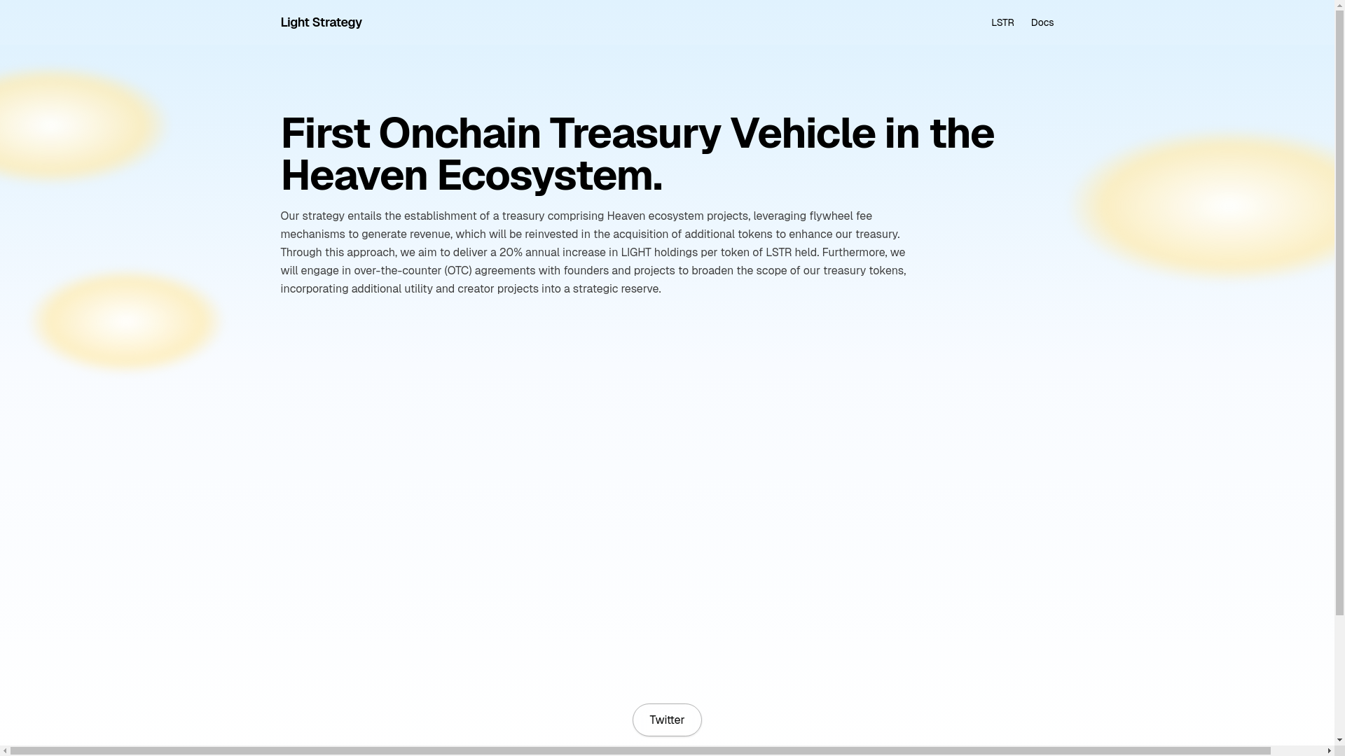 website screenshot of https://lightstrategy.xyz/