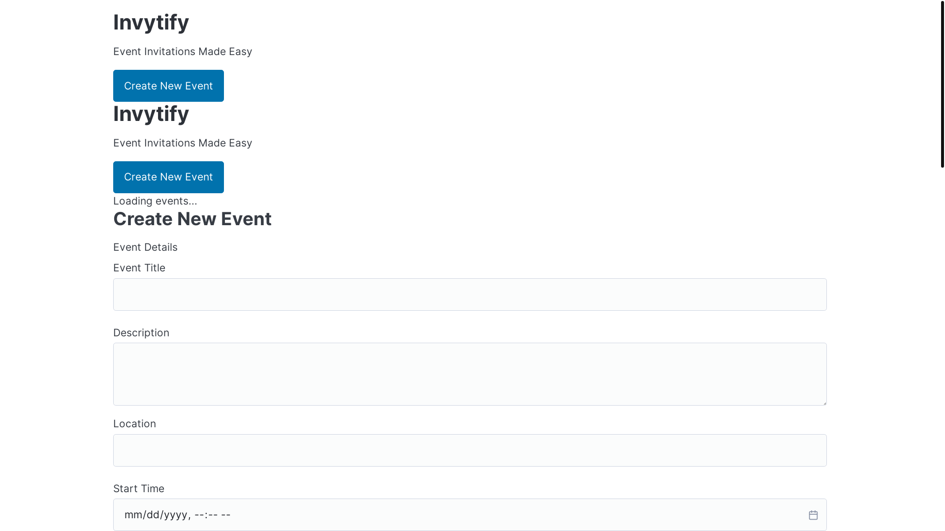website screenshot of https://invytify-static.pages.dev/