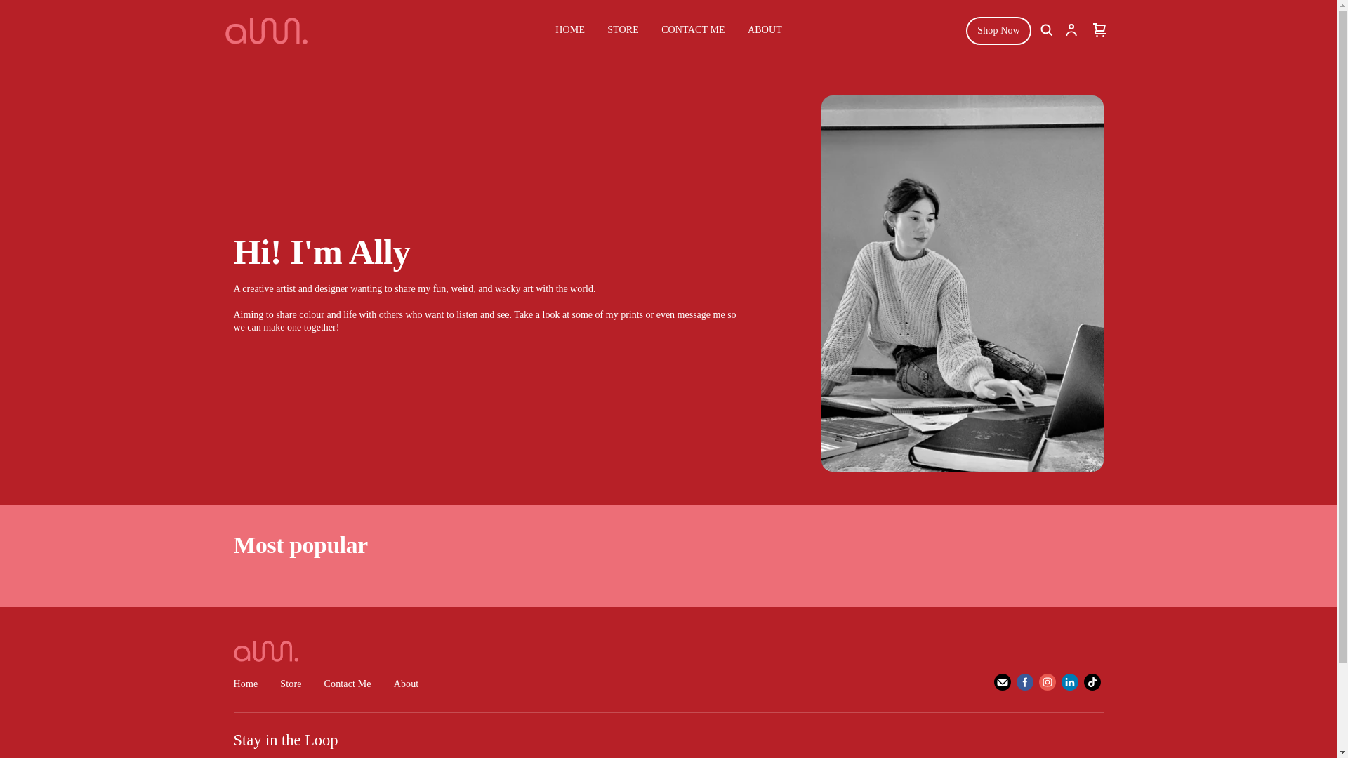website screenshot of https://ally-weaver-art.com/