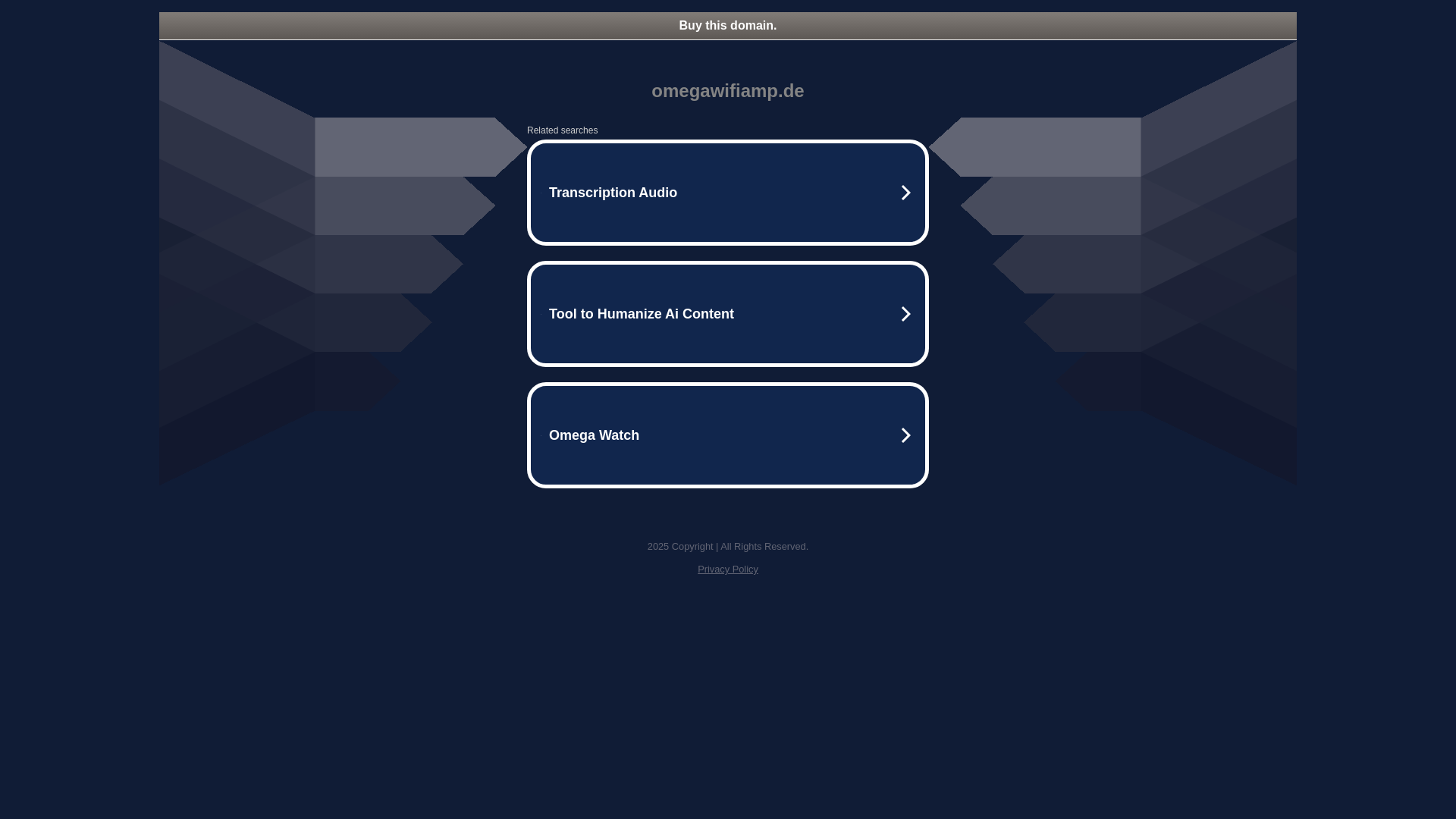 website screenshot of https://omegawifiamp.de/