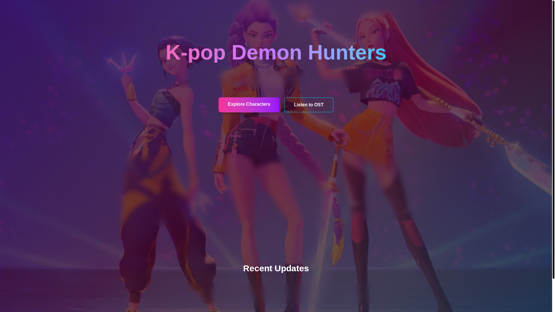 website screenshot of https://kpopdemonhunters.pages.dev/