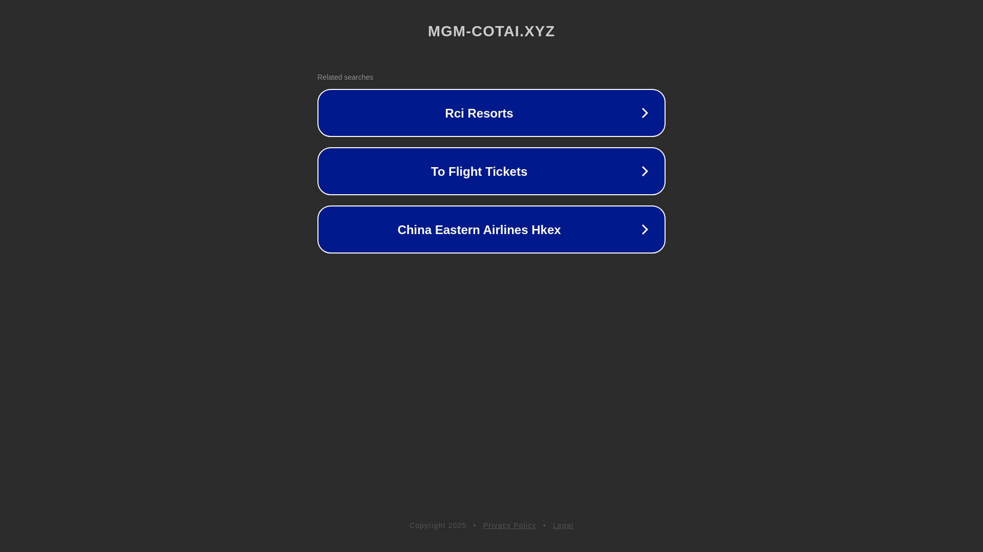 website screenshot of https://mgm-cotai.xyz/