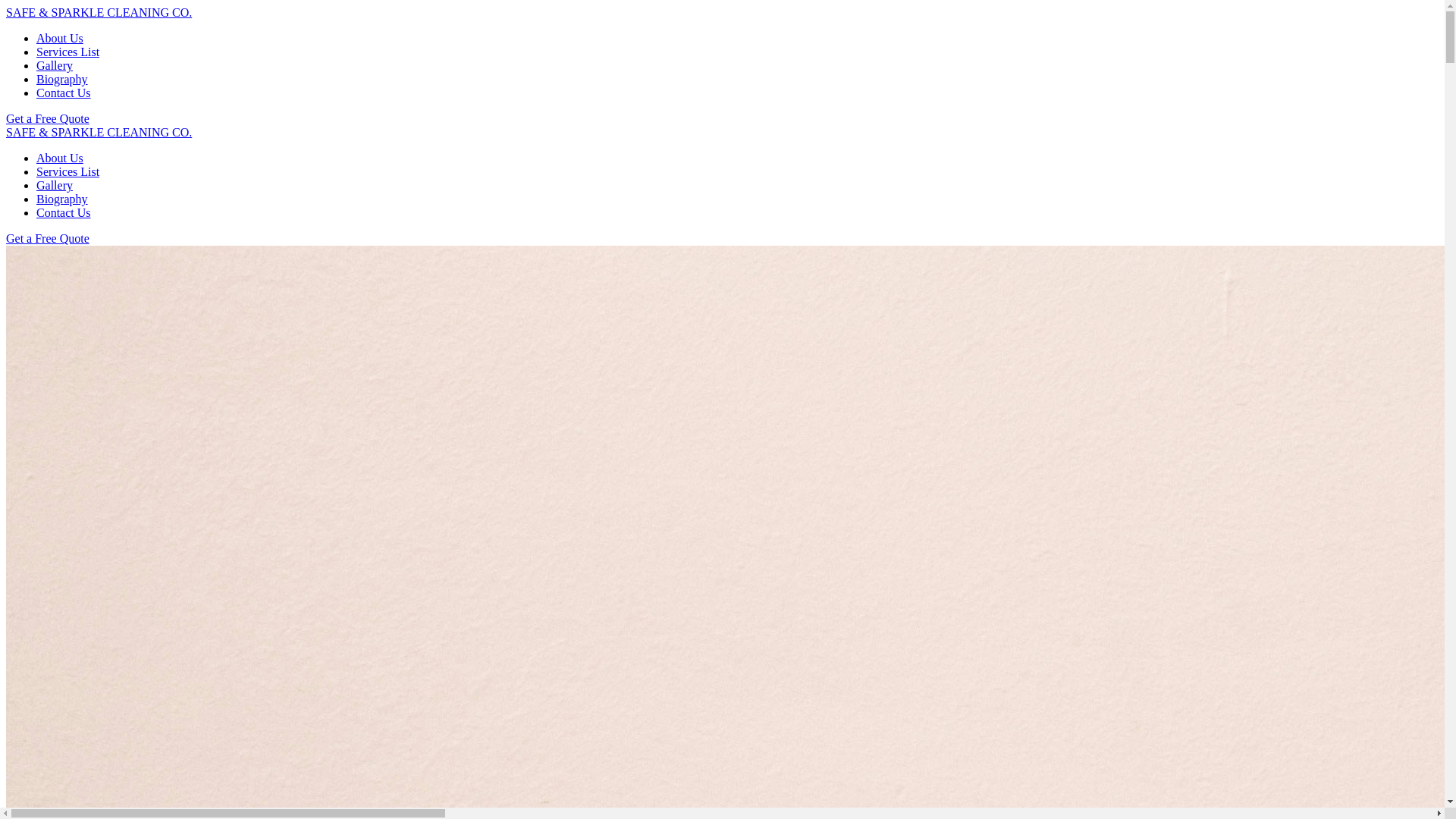website screenshot of https://safeandsparkle.online/