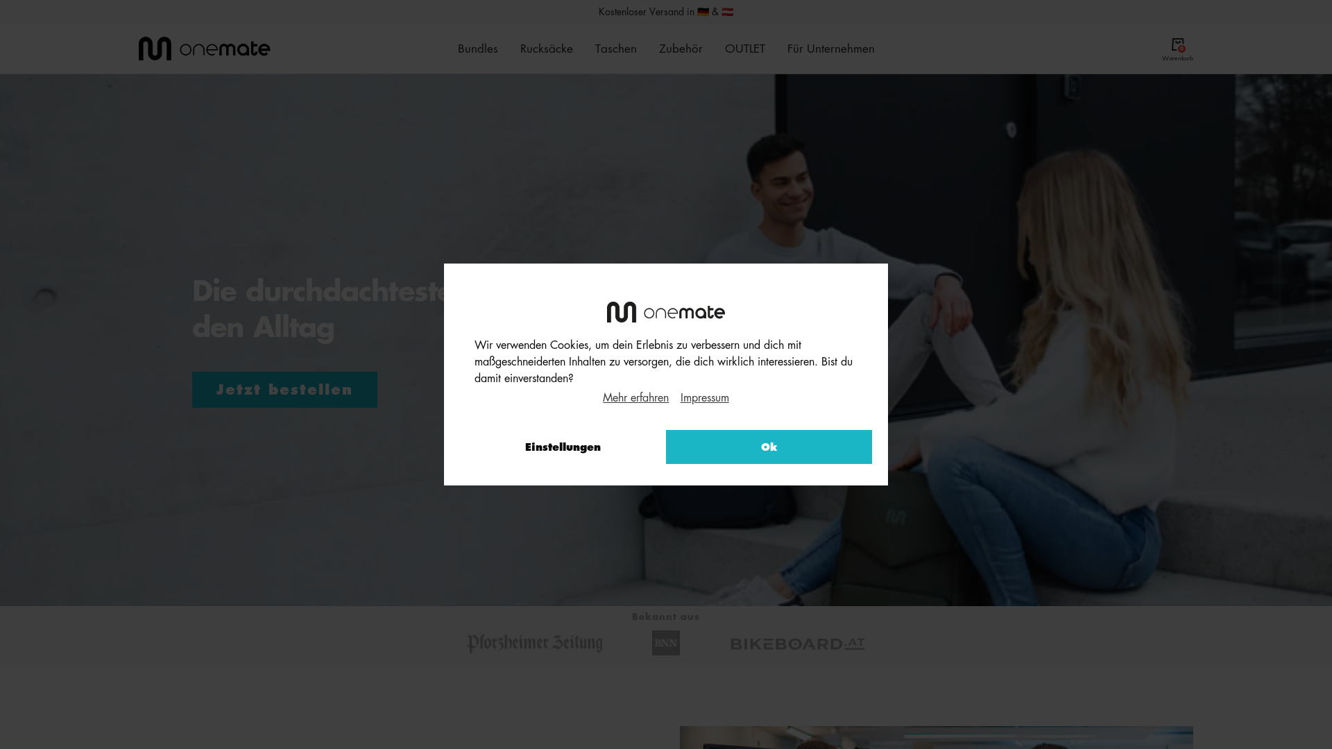 website screenshot of https://onemate-modern.de/