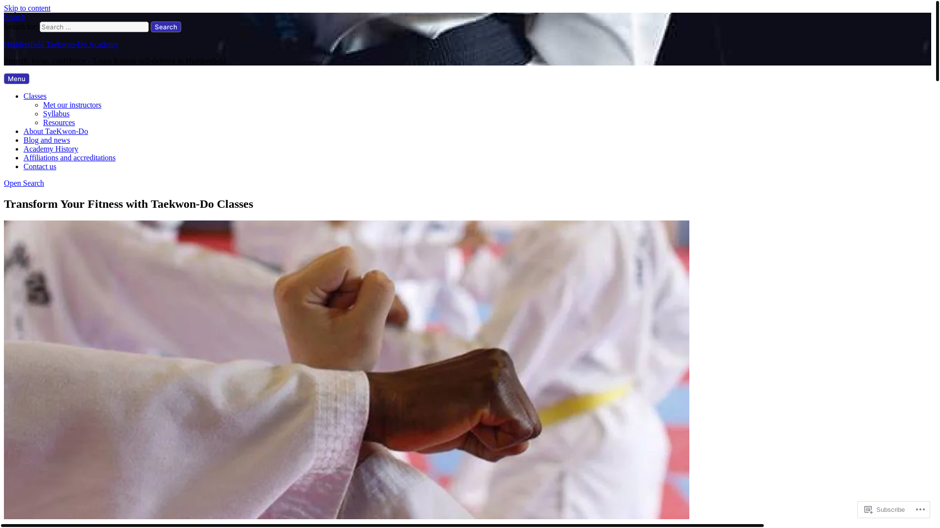website screenshot of https://huddersfieldtaekwondoacademy.com/