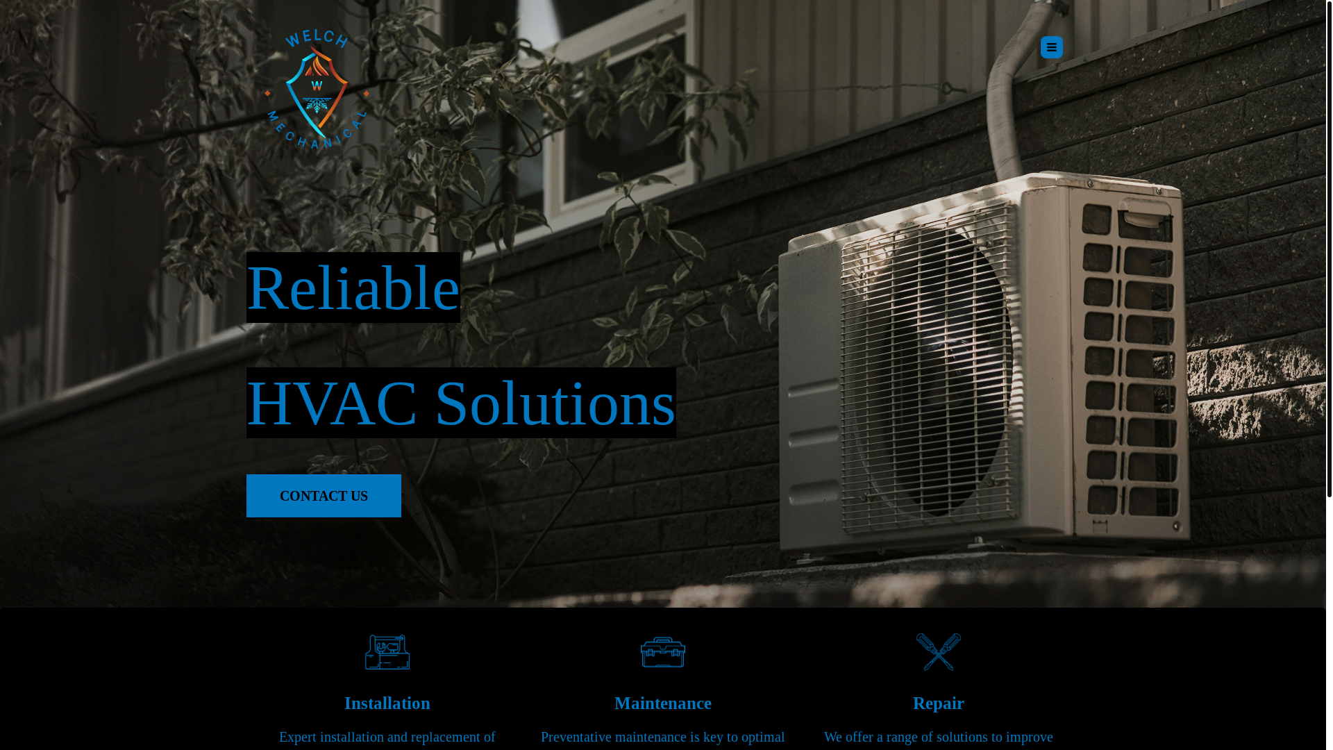 website screenshot of https://welchmechanical-hvac.com/