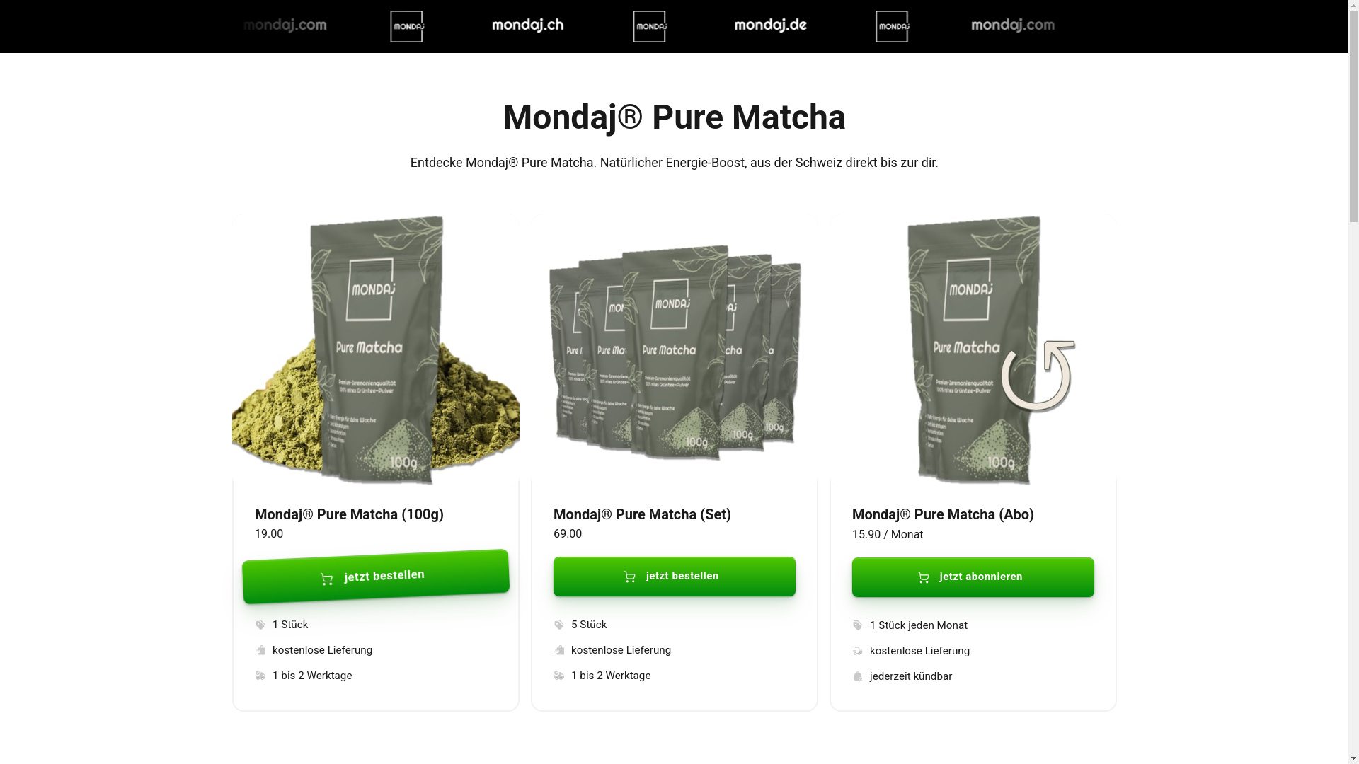 website screenshot of https://cloudmatcha.ch/