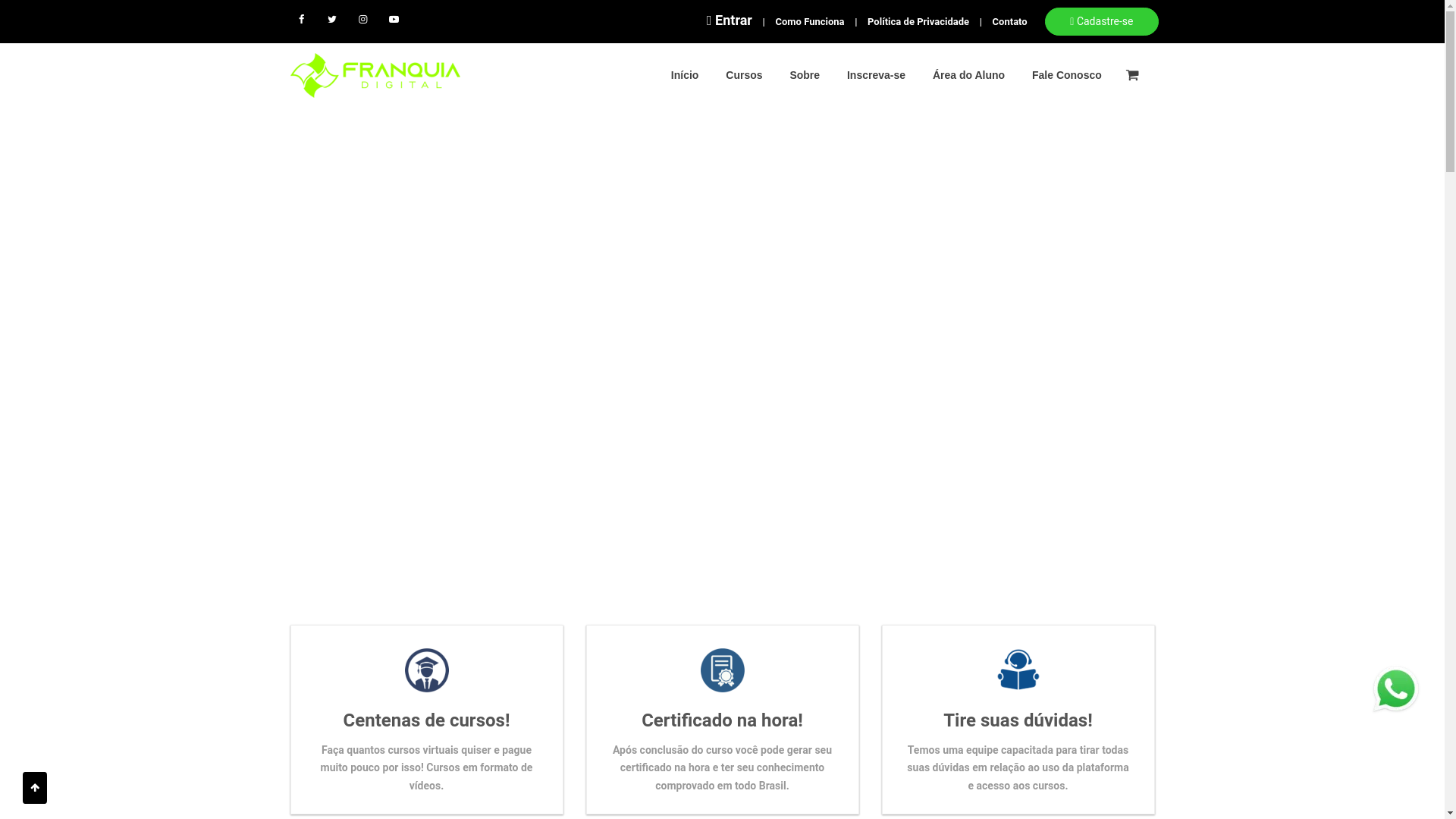 website screenshot of https://acheimeucurso.net.br/