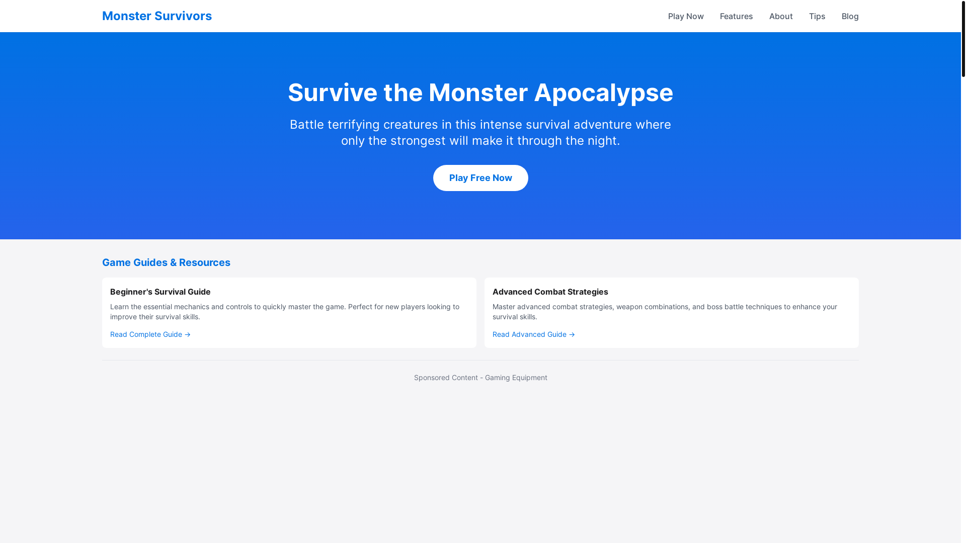 website screenshot of https://monster-survivor-ctx.pages.dev/