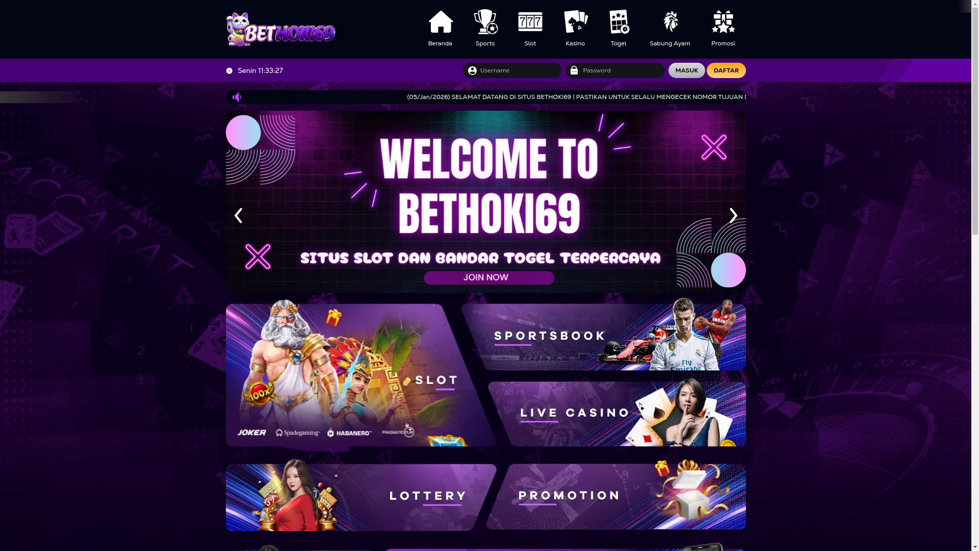 website screenshot of https://bethoki69.shop/