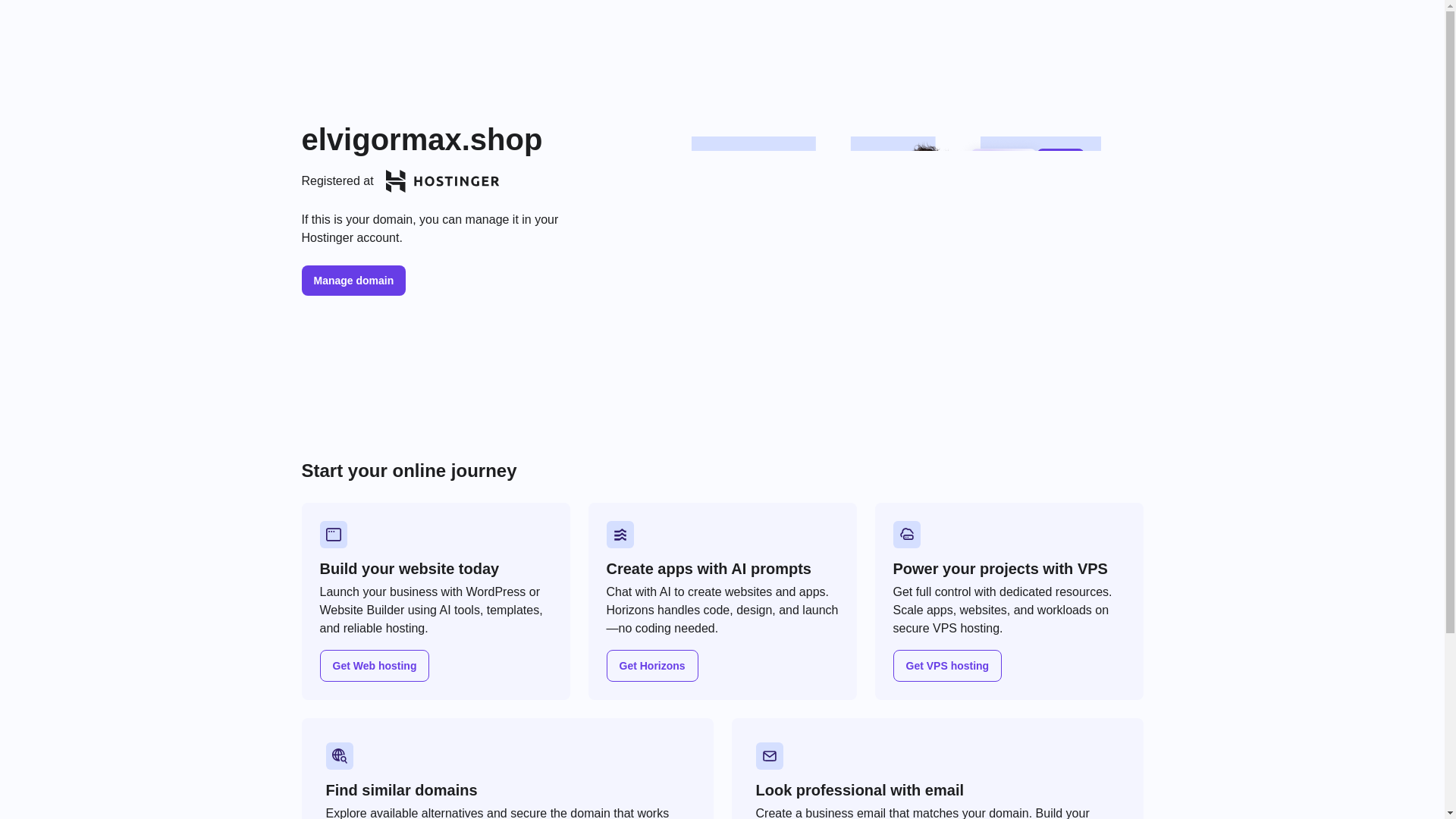 website screenshot of https://elvigormax.shop/