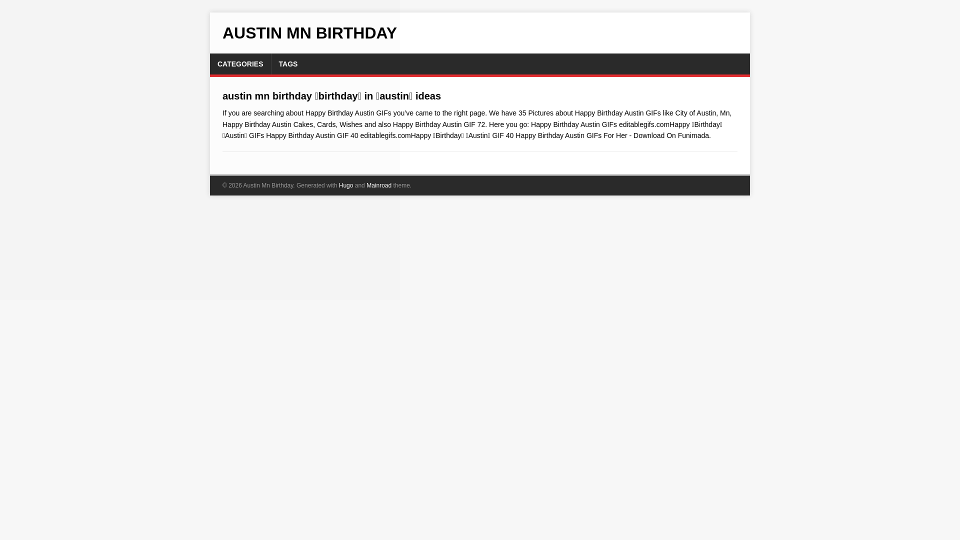 website screenshot of https://austin-mn-birthday.pages.dev/