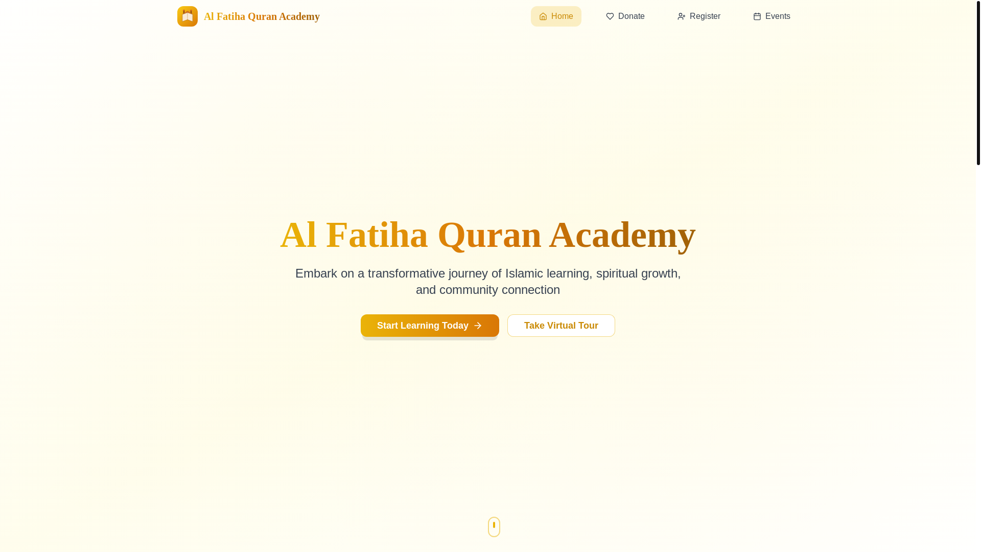 website screenshot of https://alfatihacenter.org/