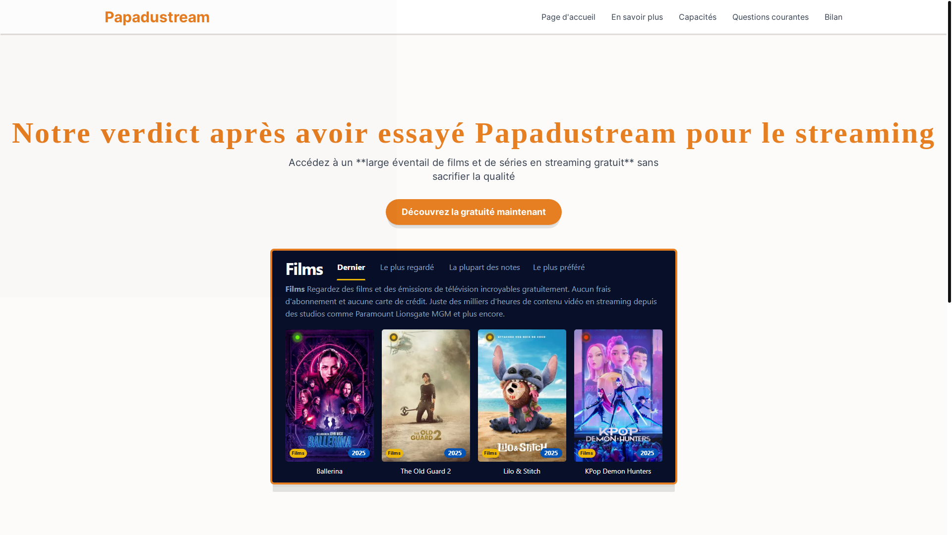 website screenshot of https://papadustream-xqhm.pages.dev/