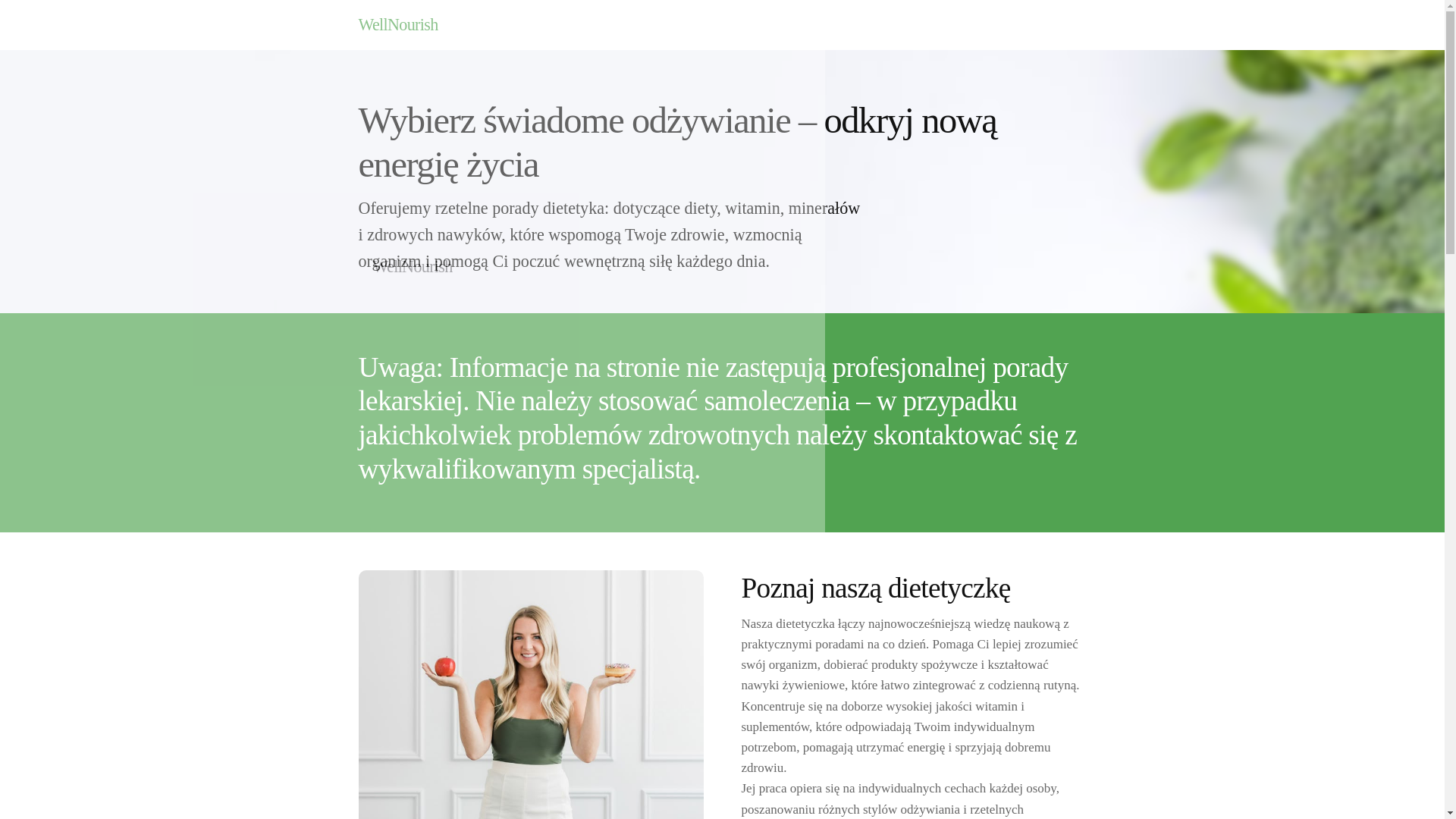 website screenshot of https://wellnourishbf.info/
