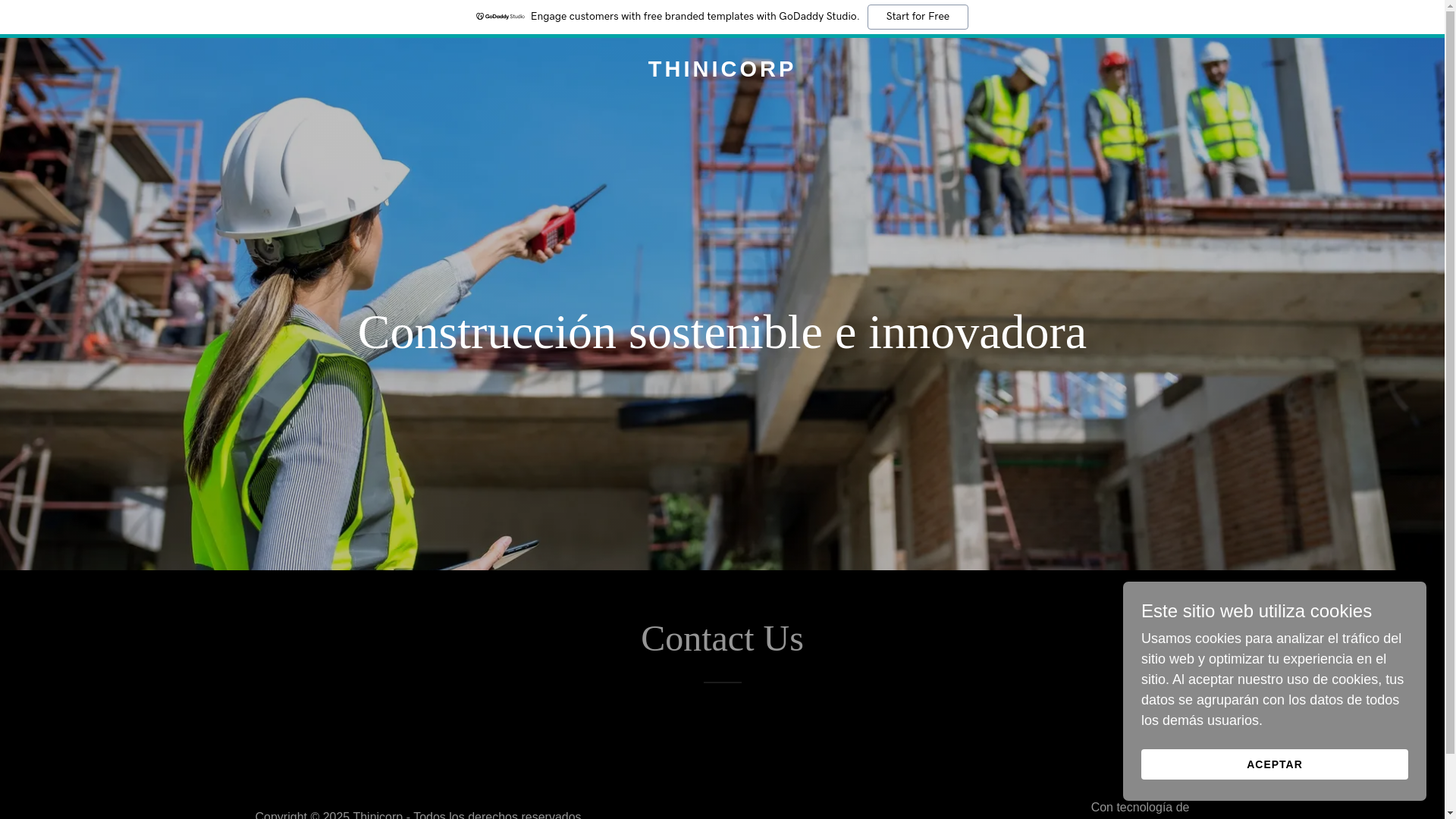 website screenshot of https://thinicorp.com/