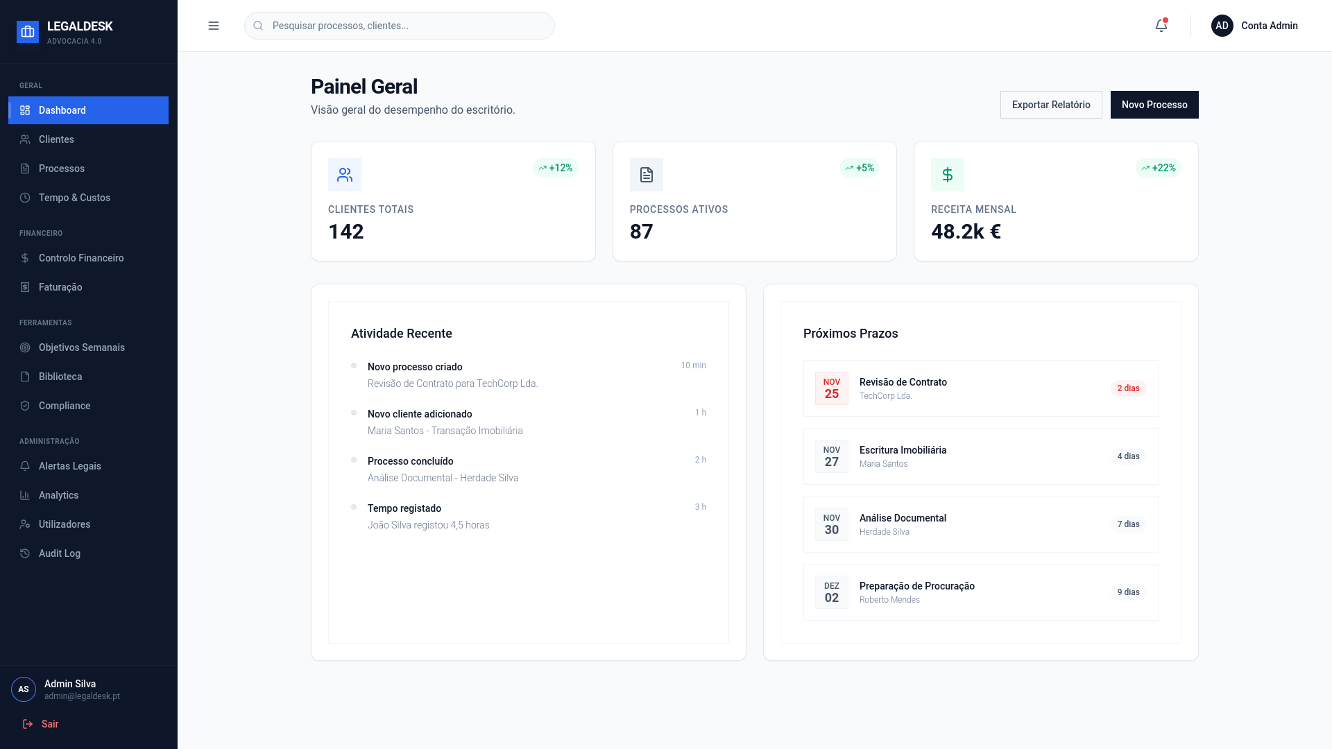 website screenshot of https://legaldesk.pt/