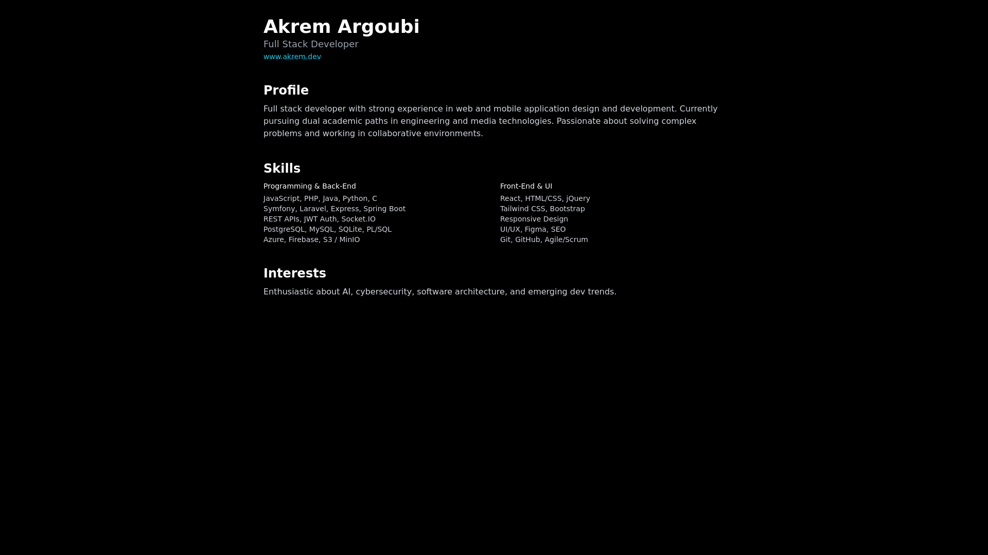 website screenshot of https://astromyportfolio.pages.dev/