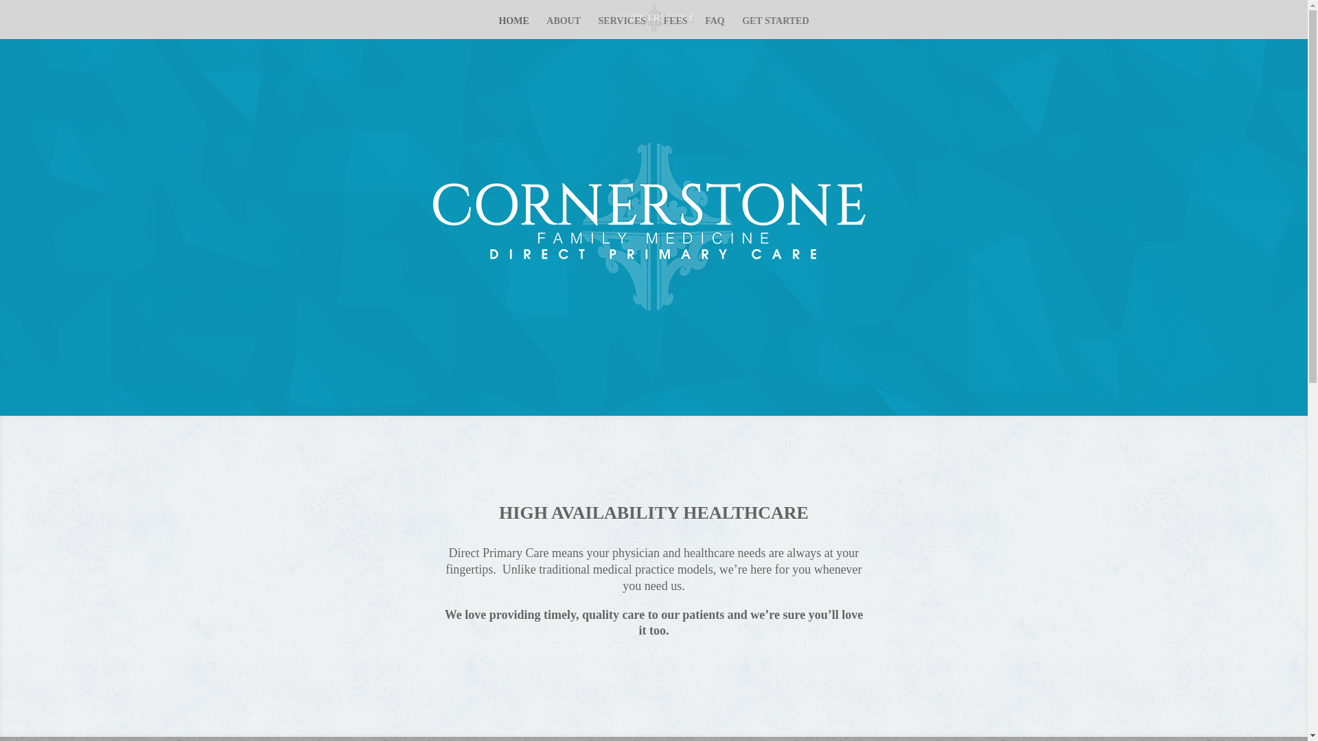 website screenshot of https://cornerstonemedicine.org/