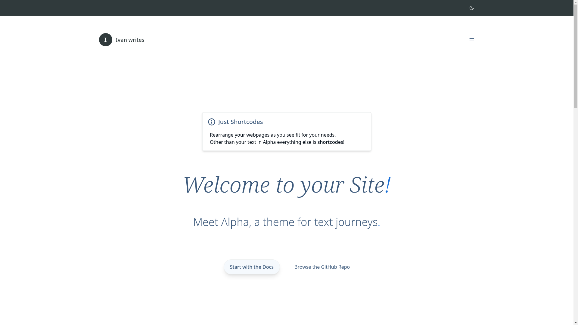 website screenshot of https://ivanwrites.pages.dev/