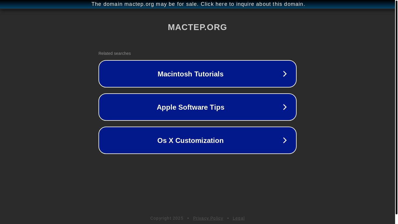website screenshot of https://mactep.org/