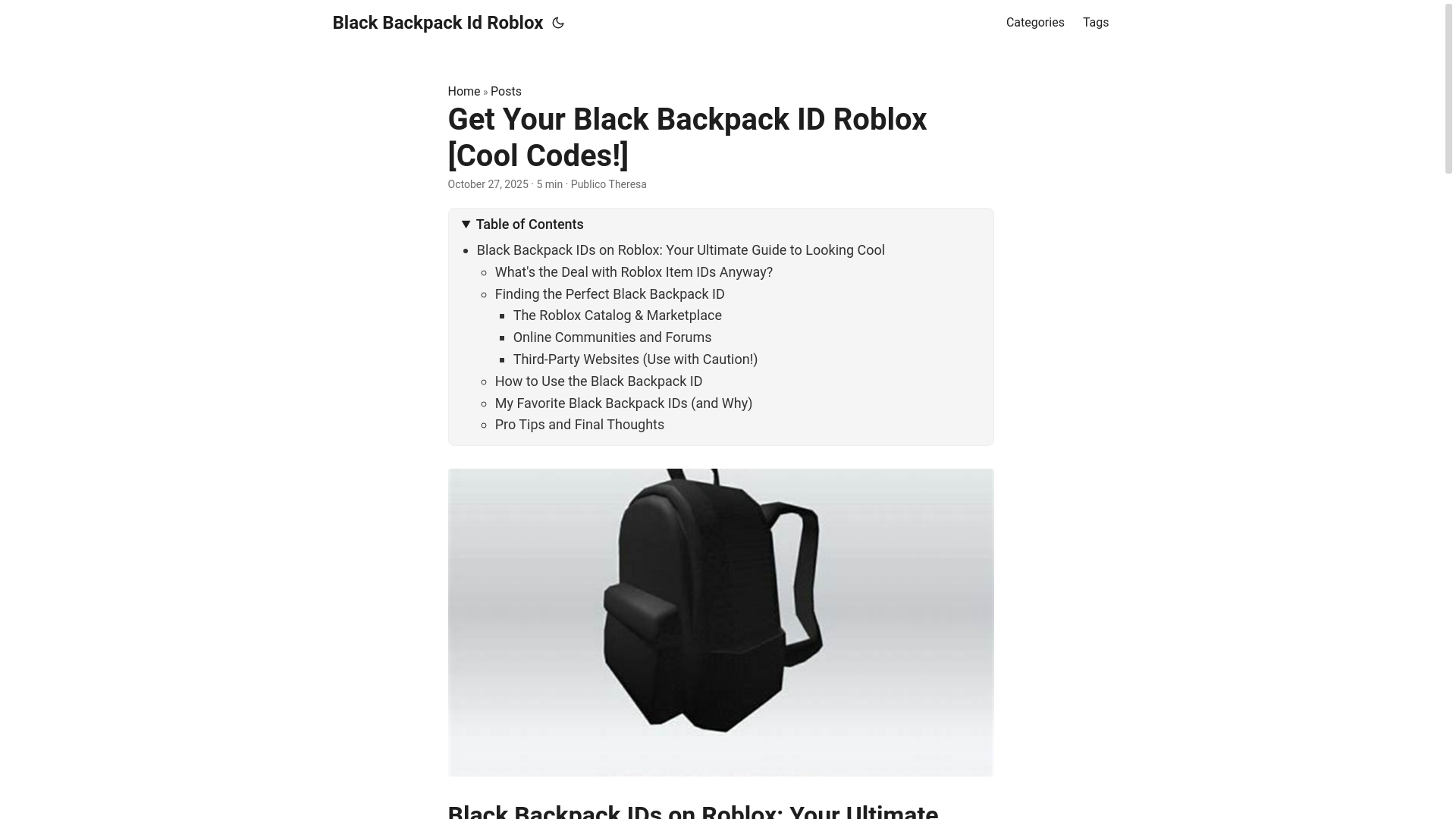 website screenshot of https://black-backpack-id-roblox.pages.dev/