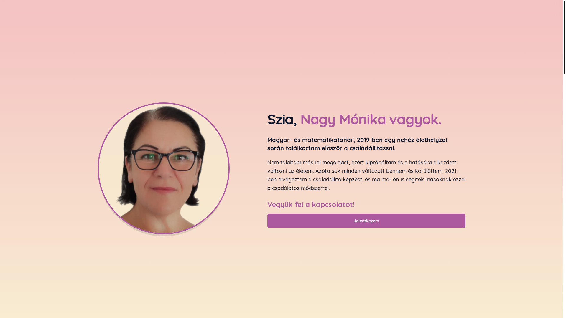 website screenshot of https://monikacsaladallitas.hu/