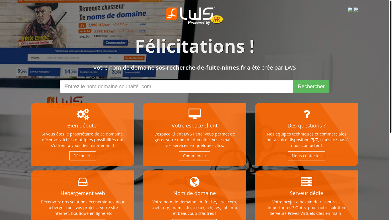 website screenshot of https://sos-recherche-de-fuite-nimes.fr/