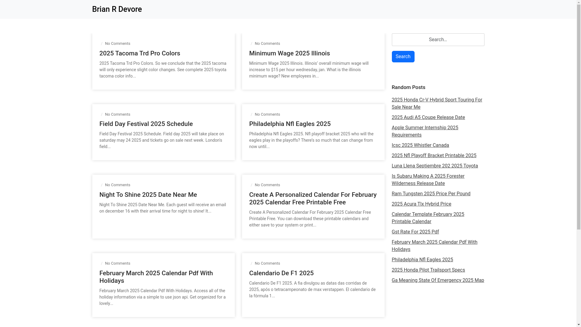 website screenshot of https://brianrdevorer.pages.dev/