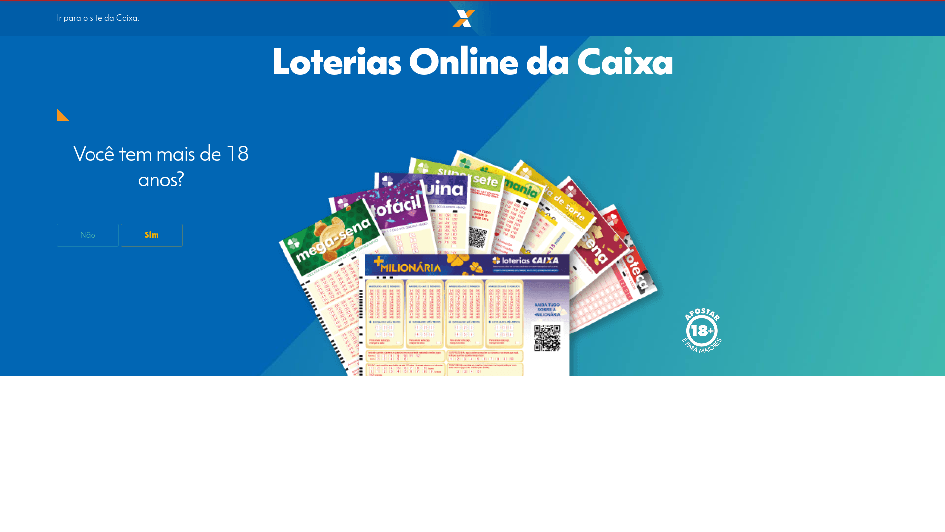 website screenshot of https://www.loteriasonline.caixa.gov.br/