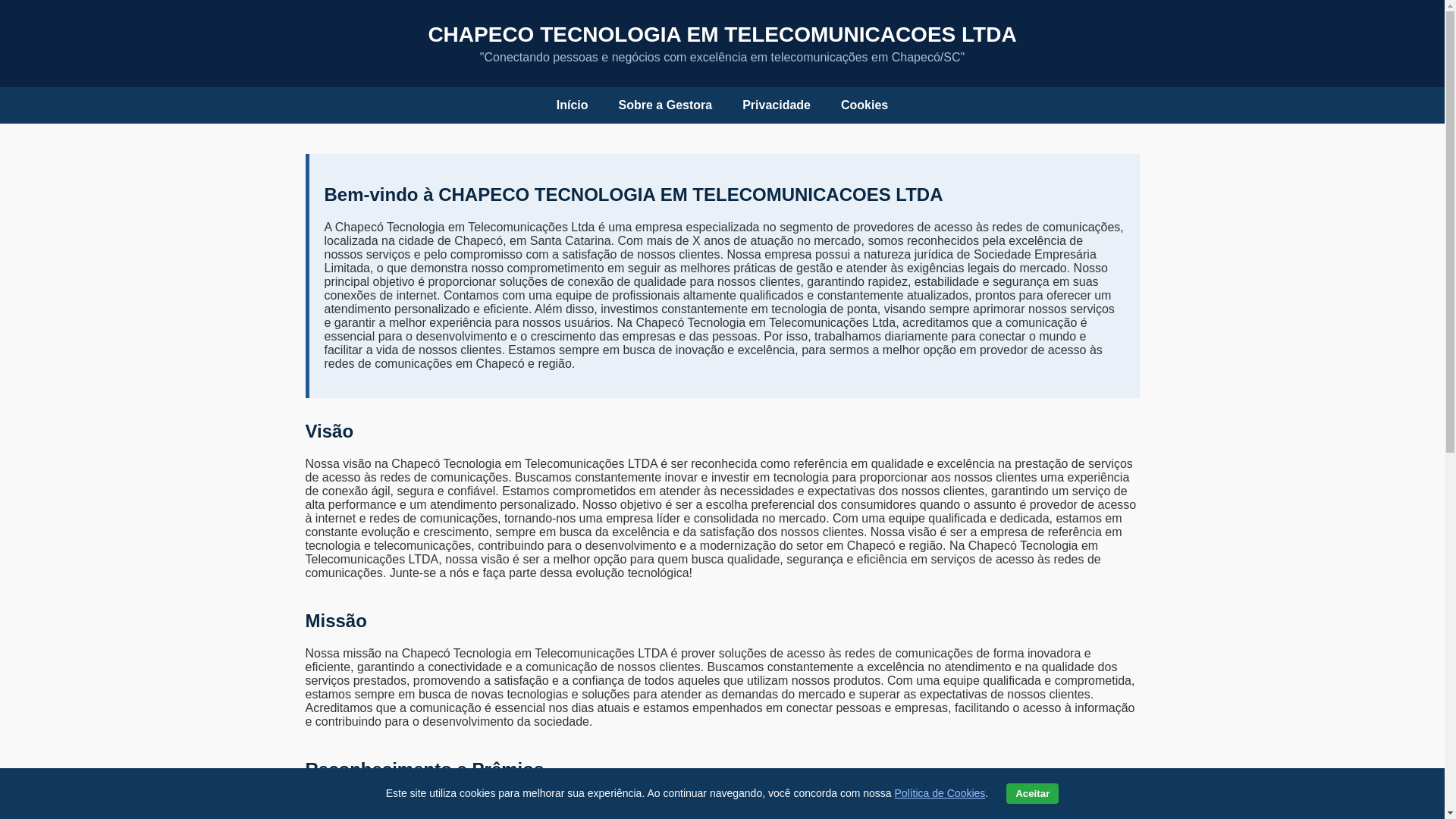 website screenshot of https://chapecotecnologia.shop/