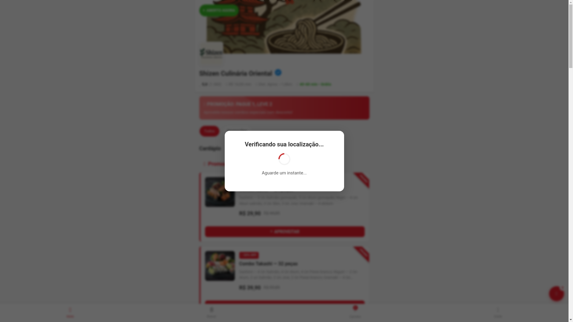 website screenshot of https://shizenculinariaoriental.shop/