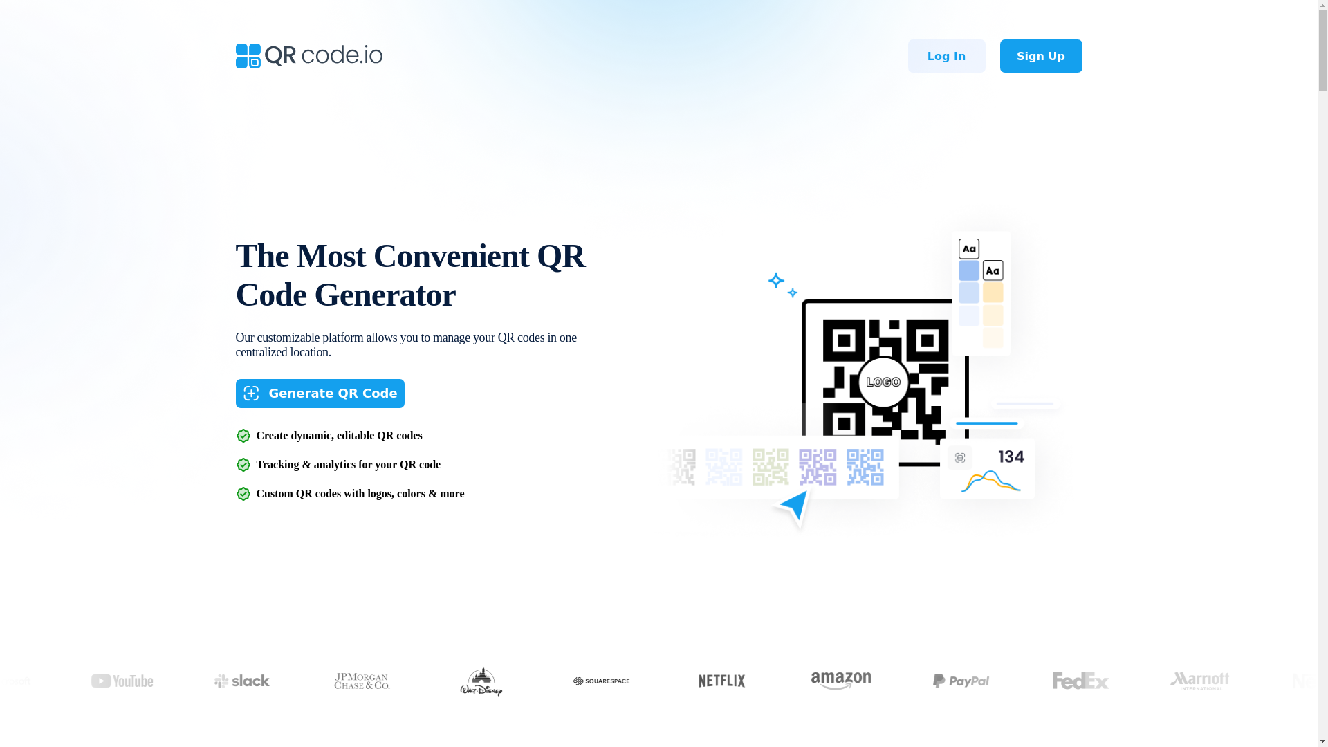 website screenshot of https://qr-code.io/
