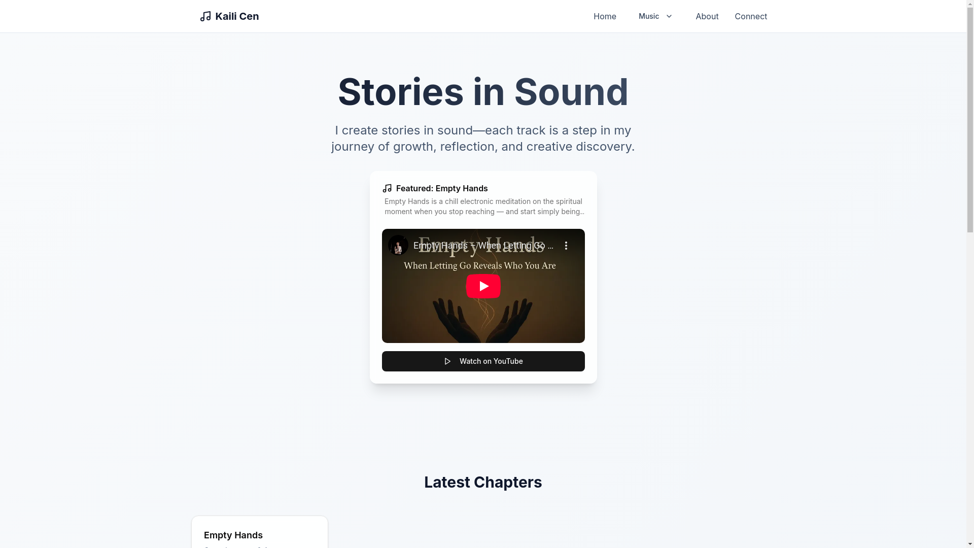 website screenshot of https://kailicen.org/