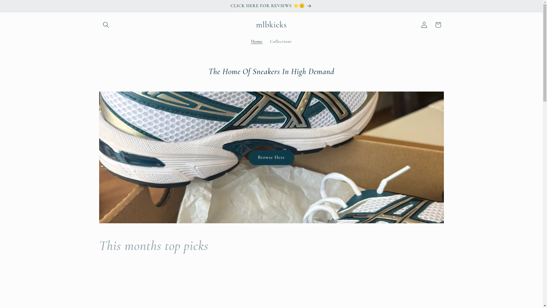 website screenshot of https://mlbkicks.com/