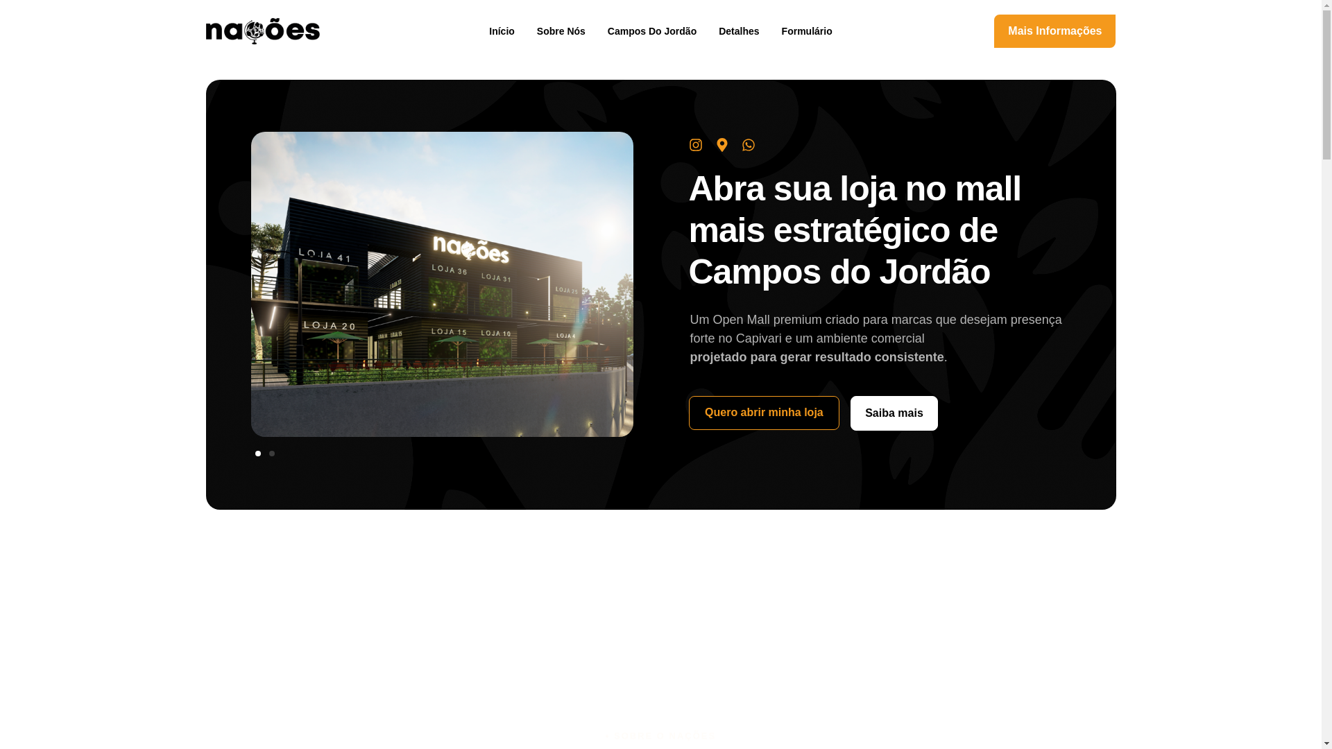 website screenshot of https://nacoesmallcj.com.br/