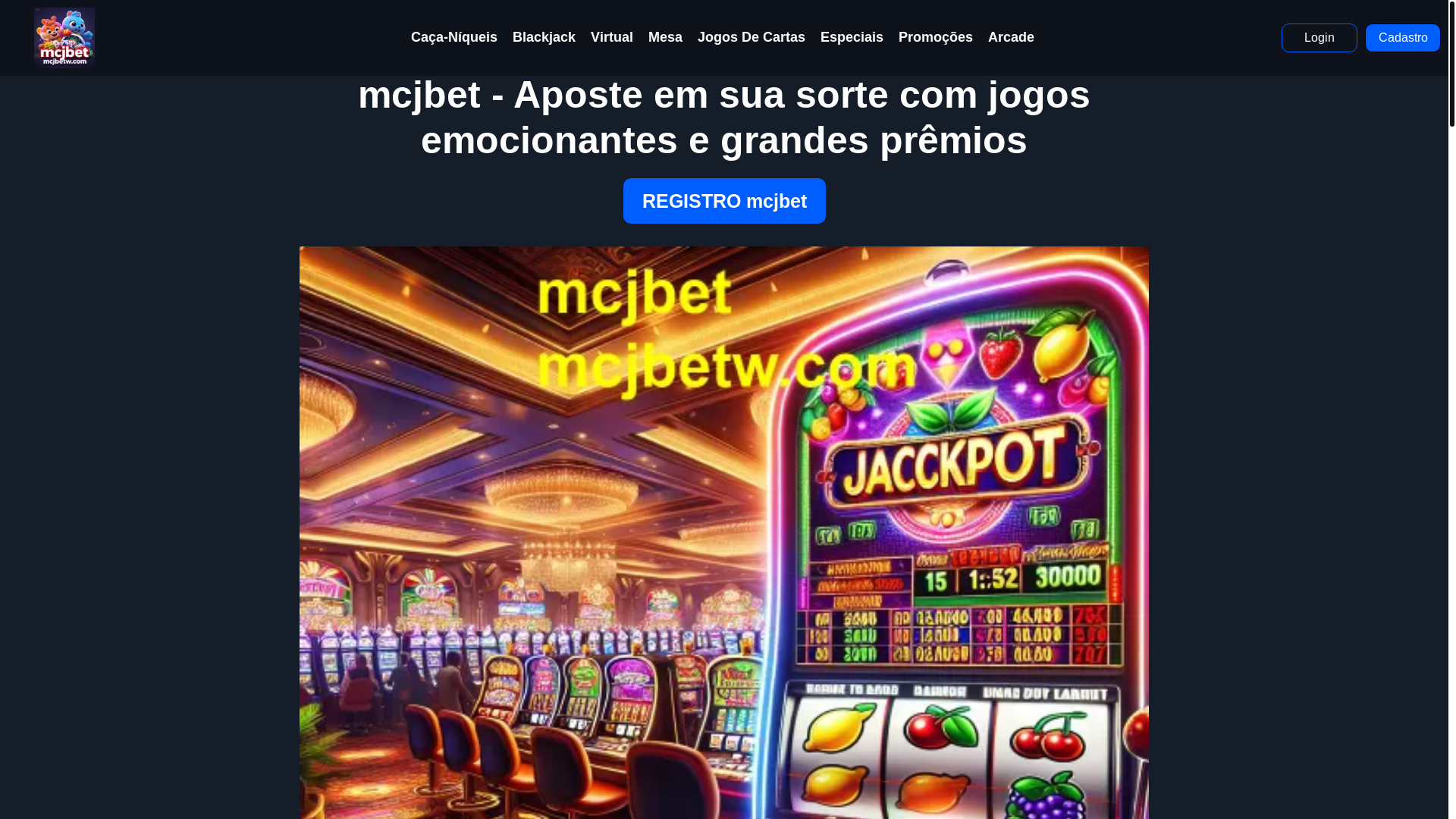 website screenshot of https://mcjbetw.com/