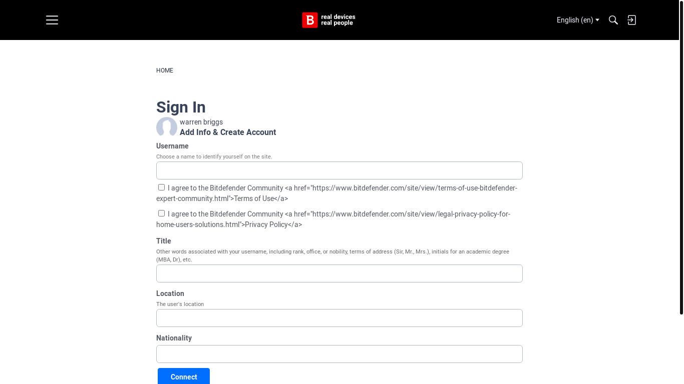 website screenshot of https://community.bitdefender.com/en/entry/connect/oauth2?Target=https%3A%2F%2Fcommunity.bitdefender.com%2Fen%2Fdiscussion%2F91908%2Fwhy-does-system-has-been-blocked-keep-appearing-in-firewall-application-access&stashID=c73c8eb0237011f0b4e8fa163ea29197