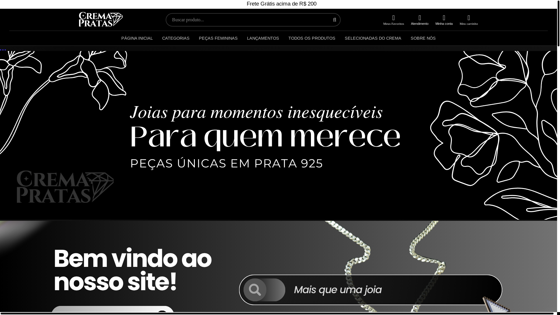 website screenshot of https://cremapratas.com.br/