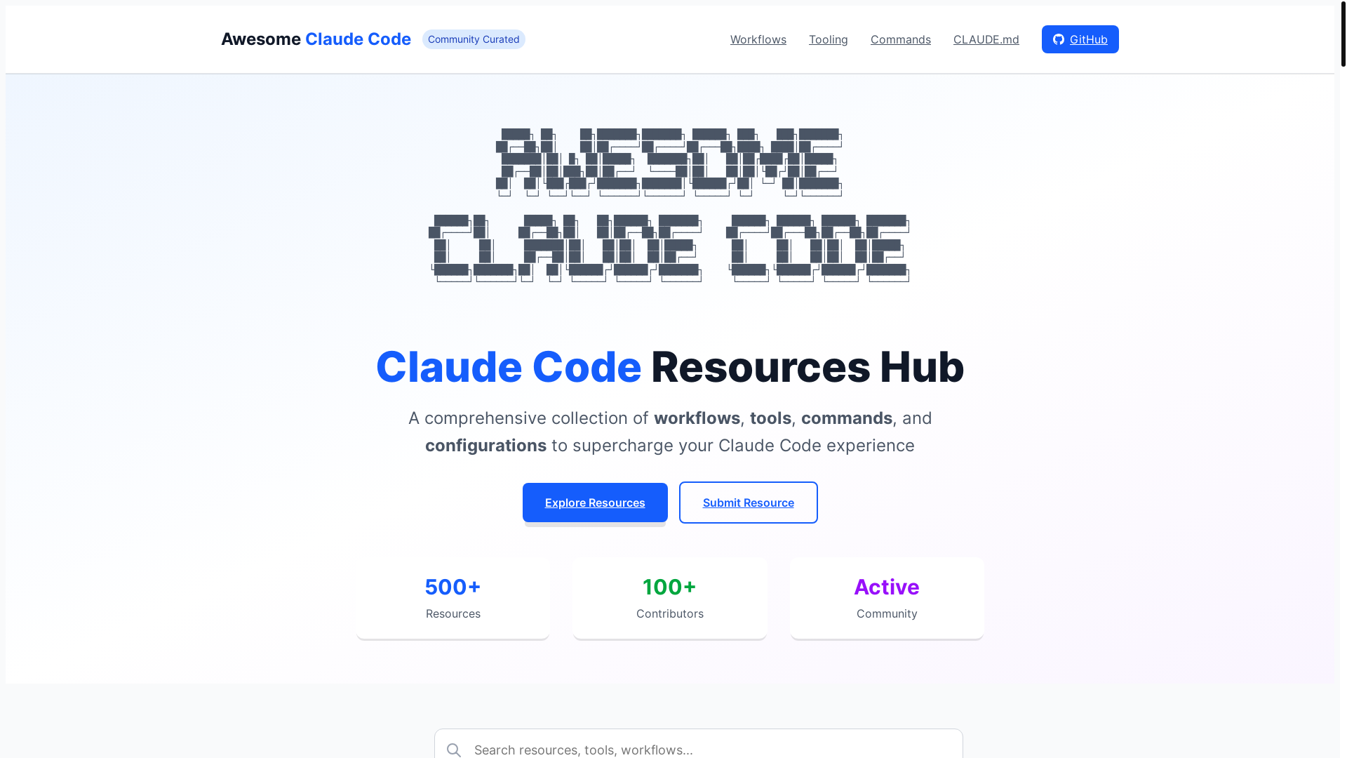website screenshot of https://awesome-claudecode.pages.dev/
